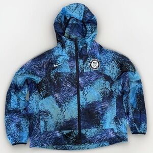 Nike ACG Windbreaker Jacket Women's Size XL Blue United States Olympic Team USA